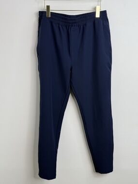 Rhone Pants Men's L Blue Performance Joggers Stretch Athletic Tech Ankle Zip